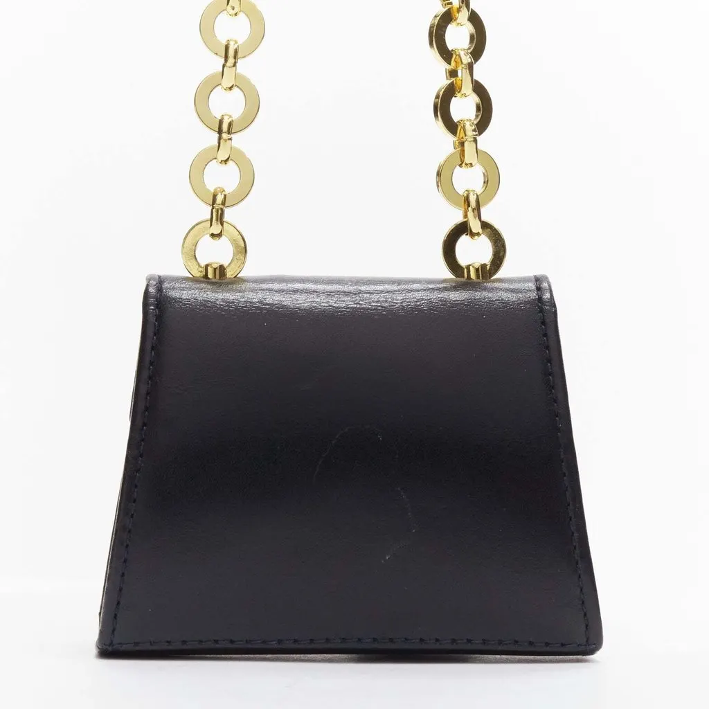 Salvatore Ferragamo GAncini Black Leather Very good - Box View
