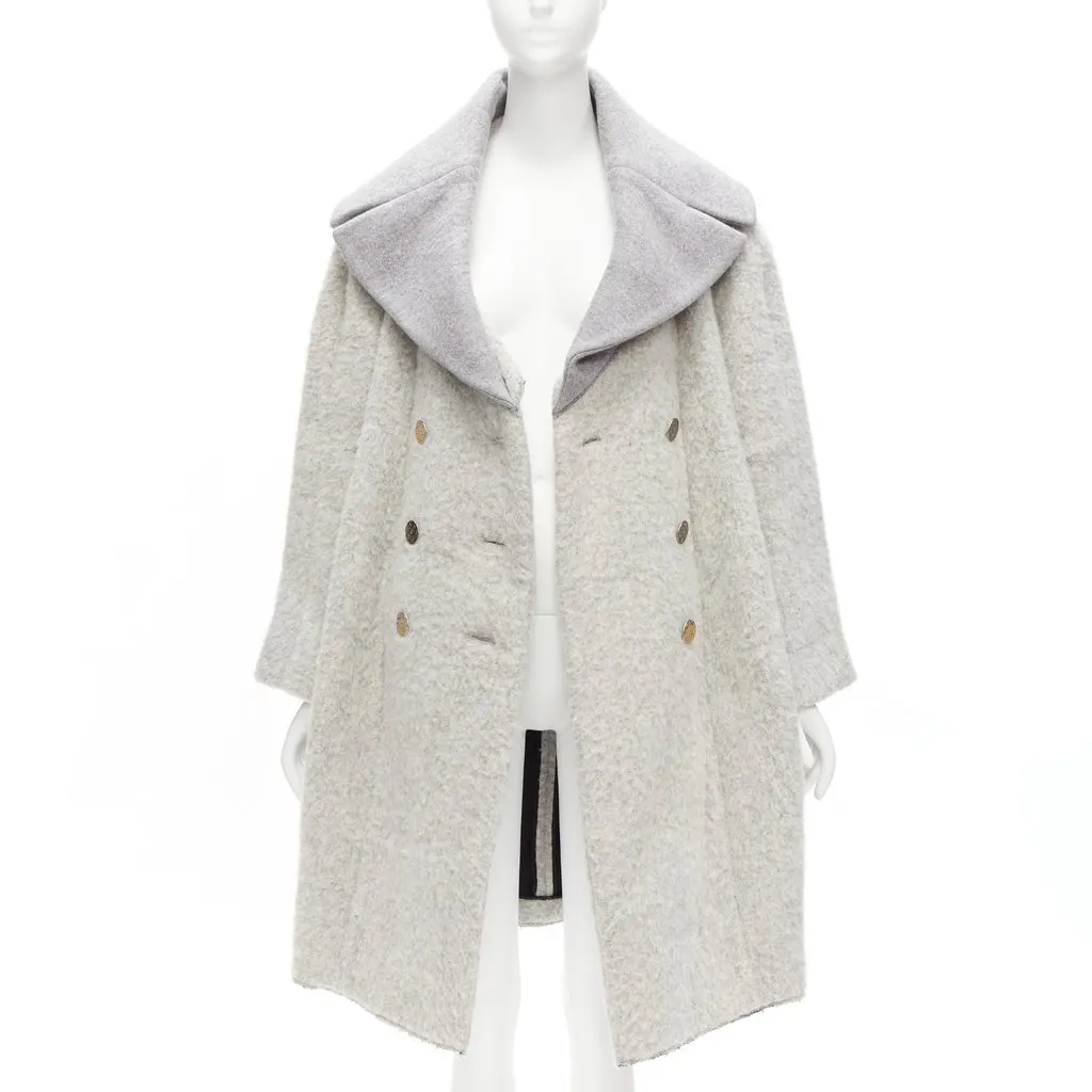 Celine Grey Wool Coat Grey Wool Very good - Inside View