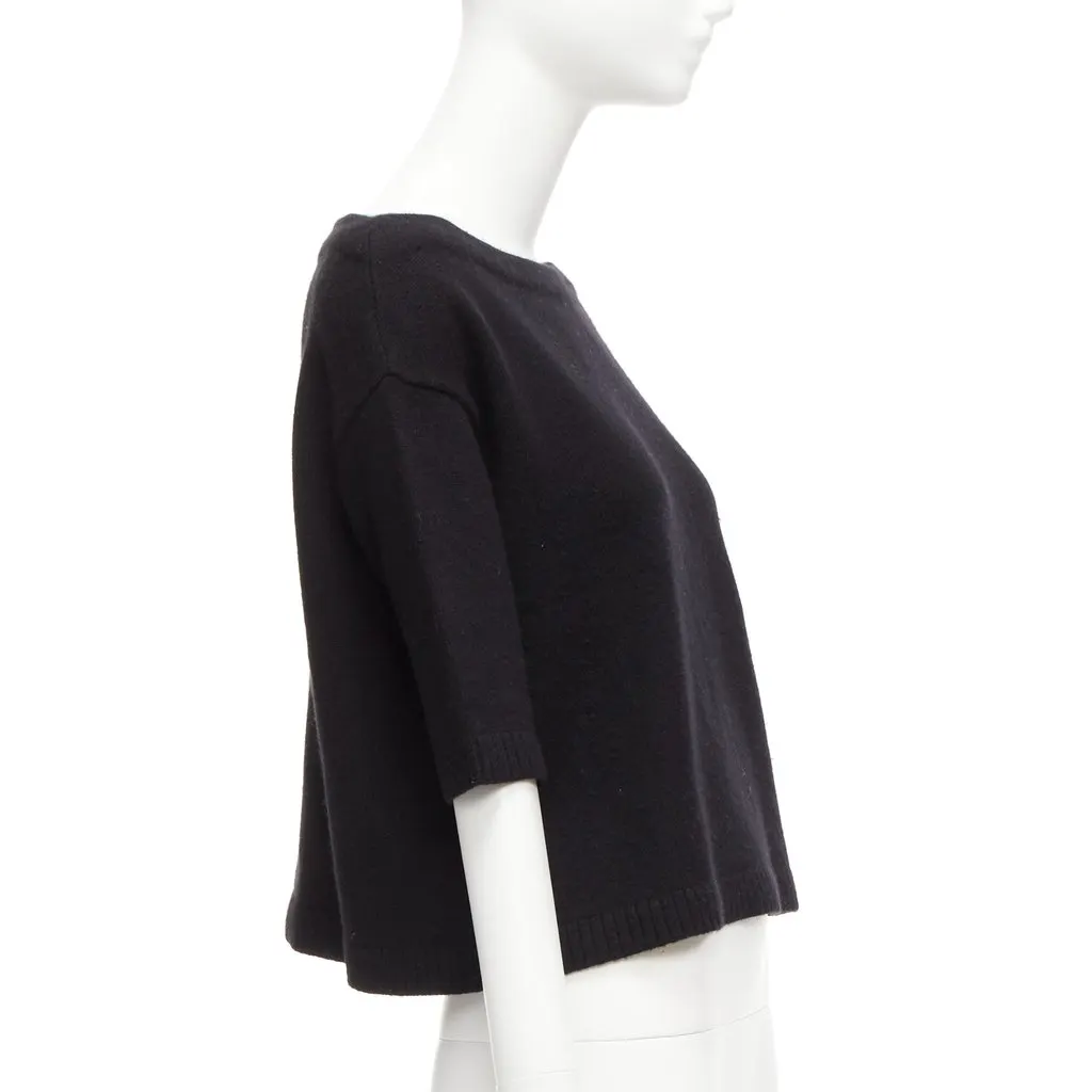 Valentino Bateau Neck Sweater Black Cashmere Never worn - Model View