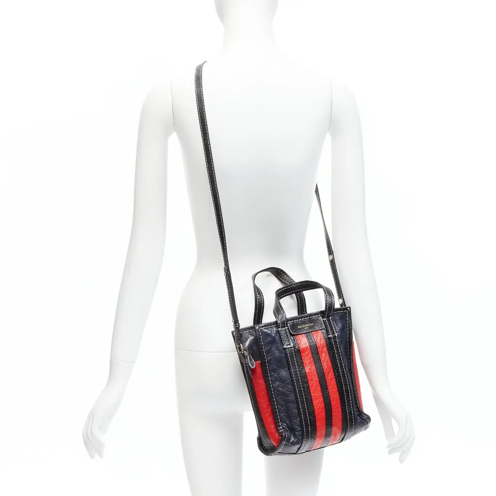 Balenciaga Bazar Navy Leather Good - Back View