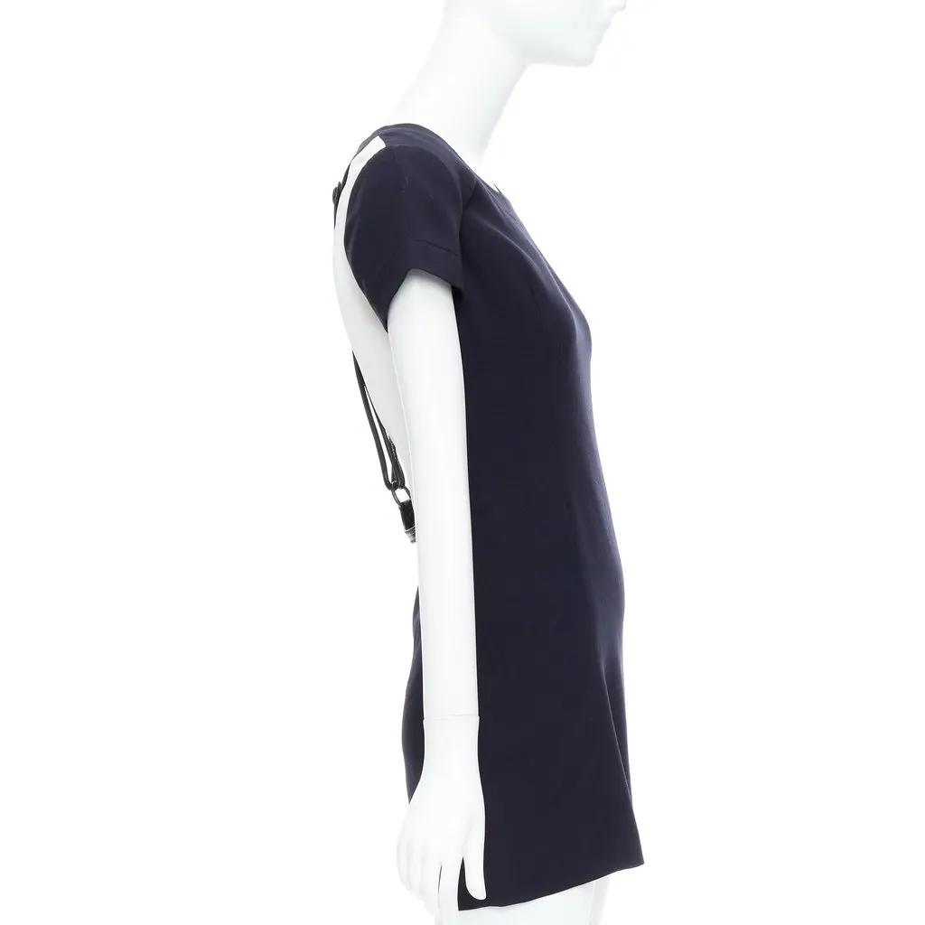 Gianfranco Ferré Navy Polyester Dress Navy Polyester Good - Box View