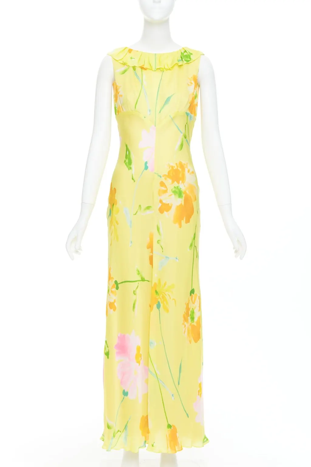 Donna Karan Yellow Dress Yellow Very good - Front View