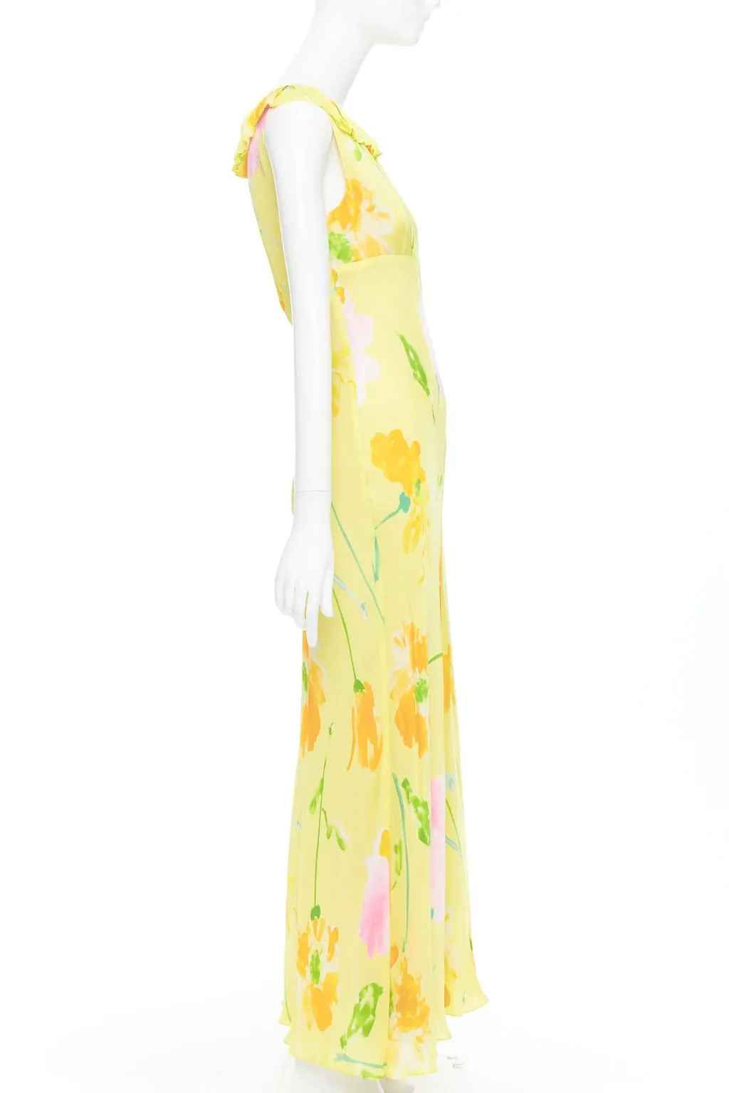 Donna Karan Yellow Dress Yellow Very good - Model View