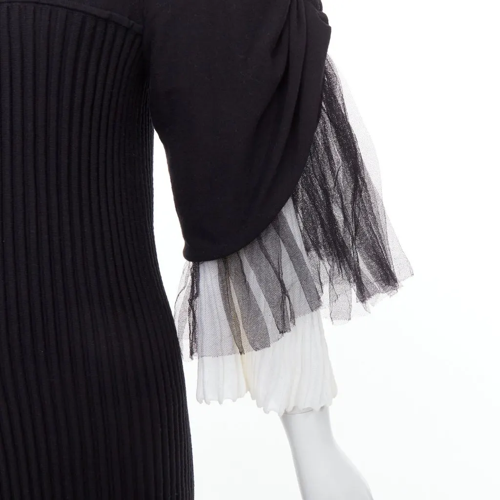 Chanel Puff Tulle Dress Black Cotton Very good - Back View