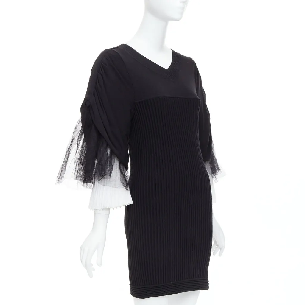 Chanel Puff Tulle Dress Black Cotton Very good - Inside View
