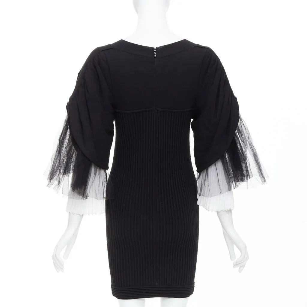 Chanel Puff Tulle Dress Black Cotton Very good - Box View