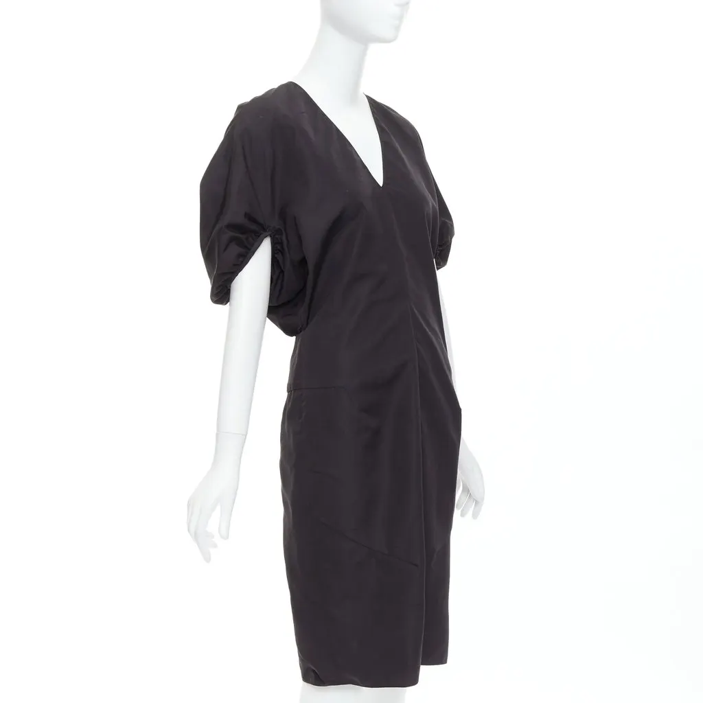 Saint Laurent Puff Cocktail Dress Black Cotton Very good - Inside View