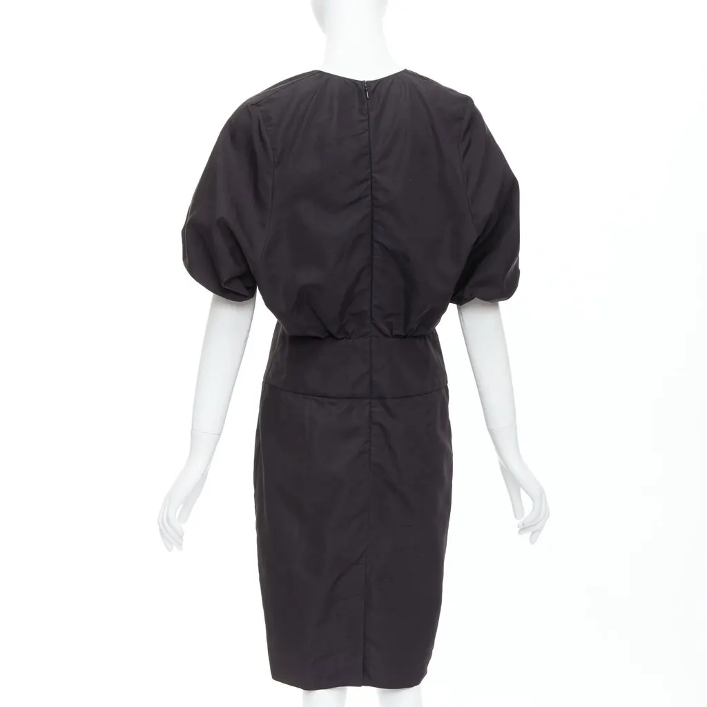 Saint Laurent Puff Cocktail Dress Black Cotton Very good - Box View