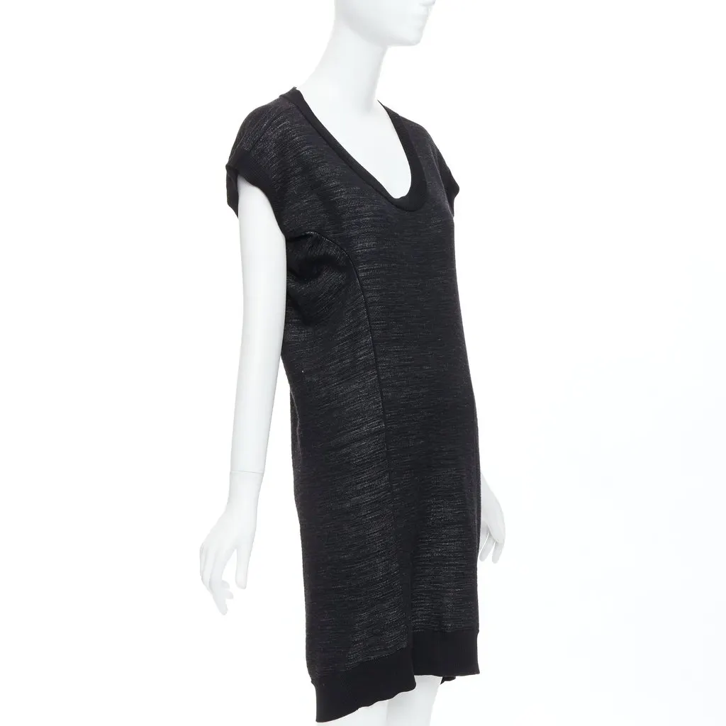 Yves Saint Laurent Batwing Wool Dress Black Wool Very good - Inside View