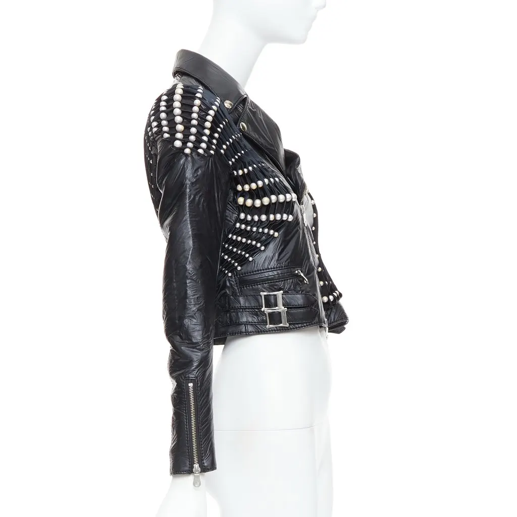 Noir Kei Ninomiya Black Pearl Crop Jacket Black Fair - Box View