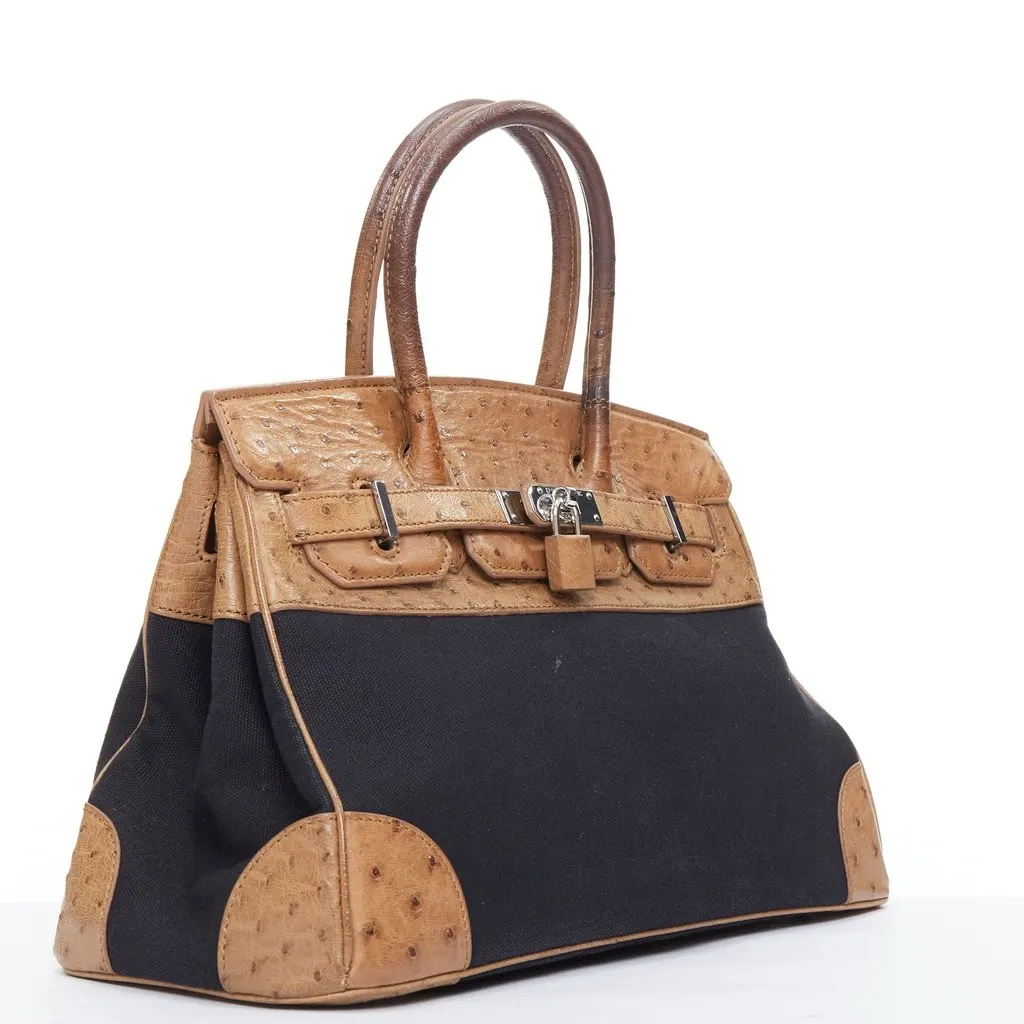متعددة Handbag Brown Leather Fair - Inside View