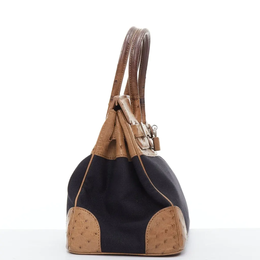 متعددة Handbag Brown Leather Fair - Model View