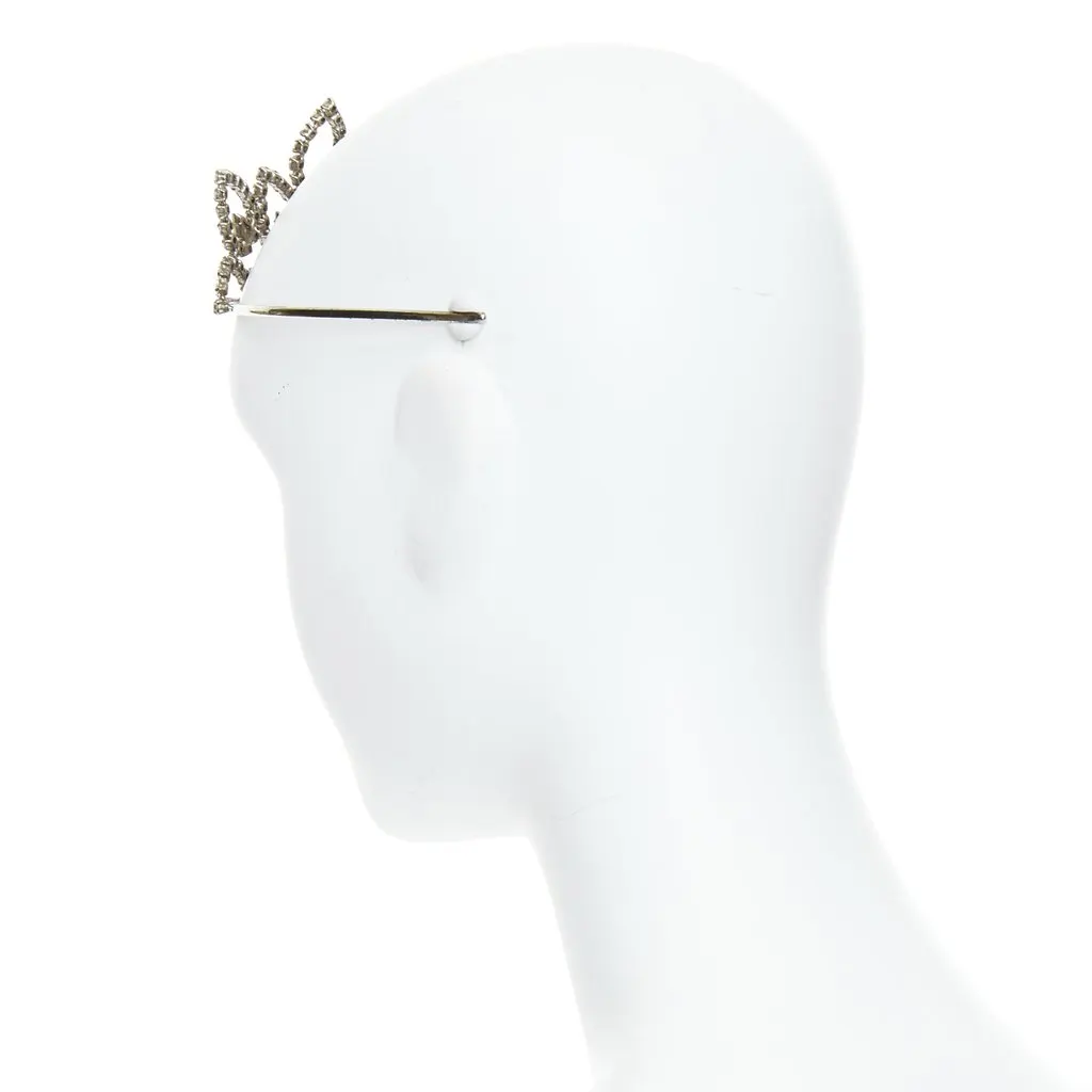 Saint Laurent Grunge Tiara Silver Very good - Model View