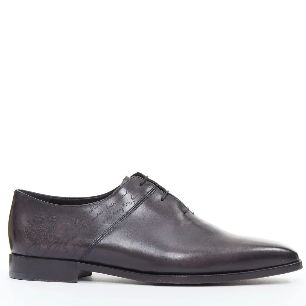 Berluti Alessandro Grey Leather Good - Front View