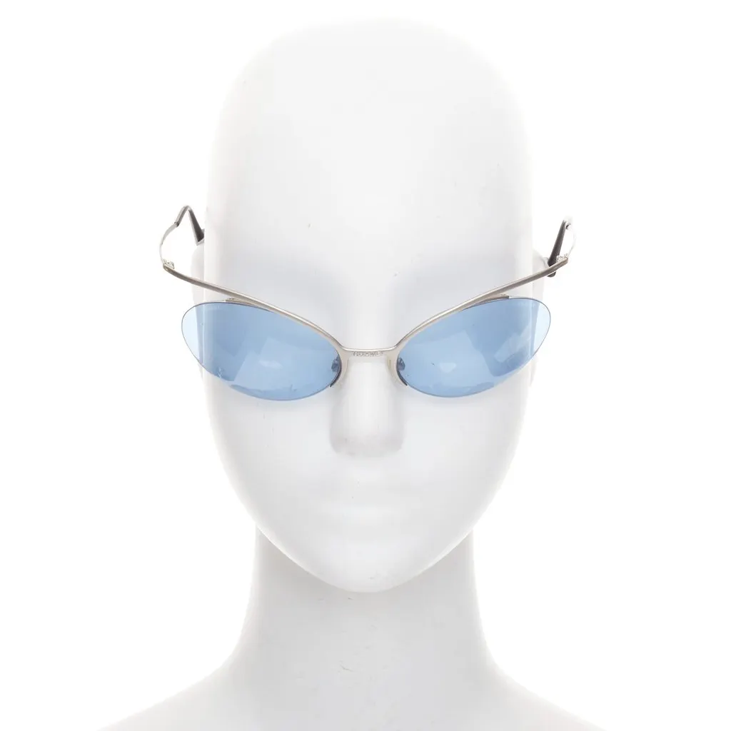 Chanel Blue Metal Sunglasses Blue Metal Fair - Front View
