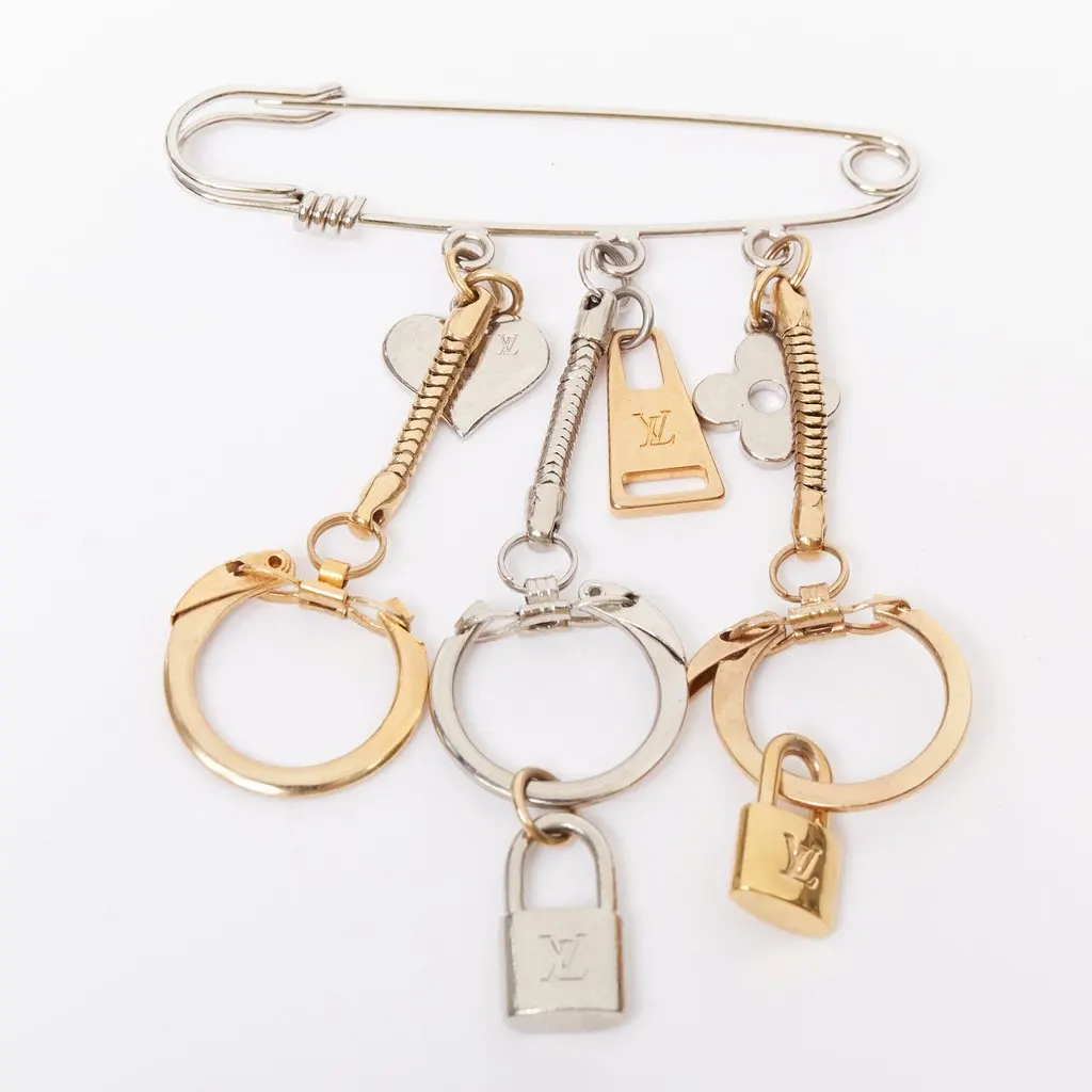 Louis Vuitton Gold Metal Pins & Brooch Gold Metal Good - Back View