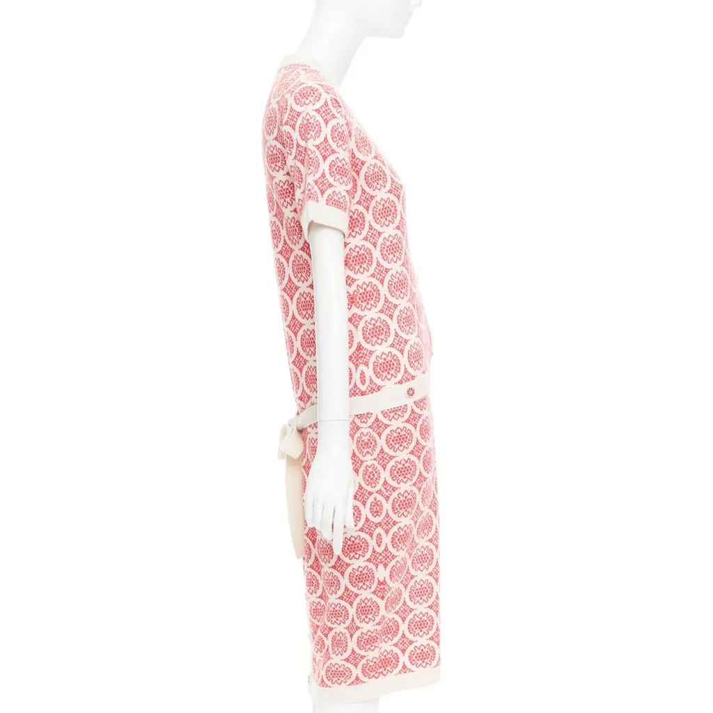 Chanel Red Cashmere Dress Red Cashmere Very good - Model View