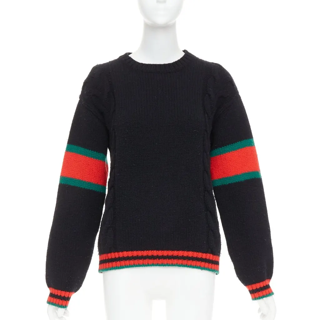 Gucci Black Wool Knitwear Black Wool Good - Front View