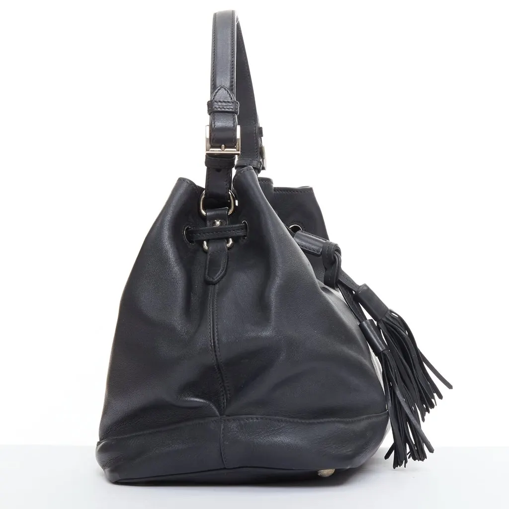 Prada City Calf Bucket Black Leather Fair - Model View