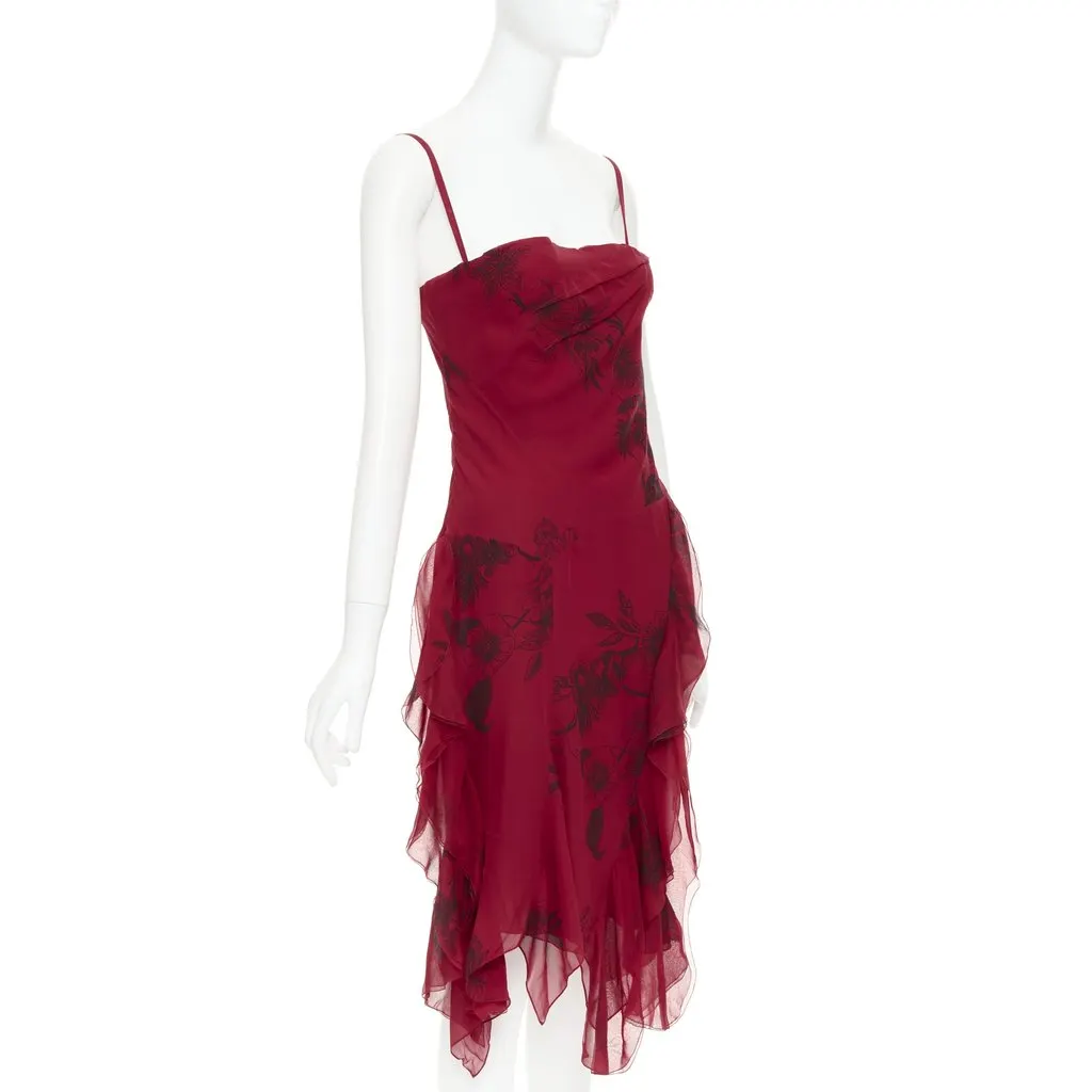 Dior Red Silk Dress Red Silk Never worn, with tag - Front View