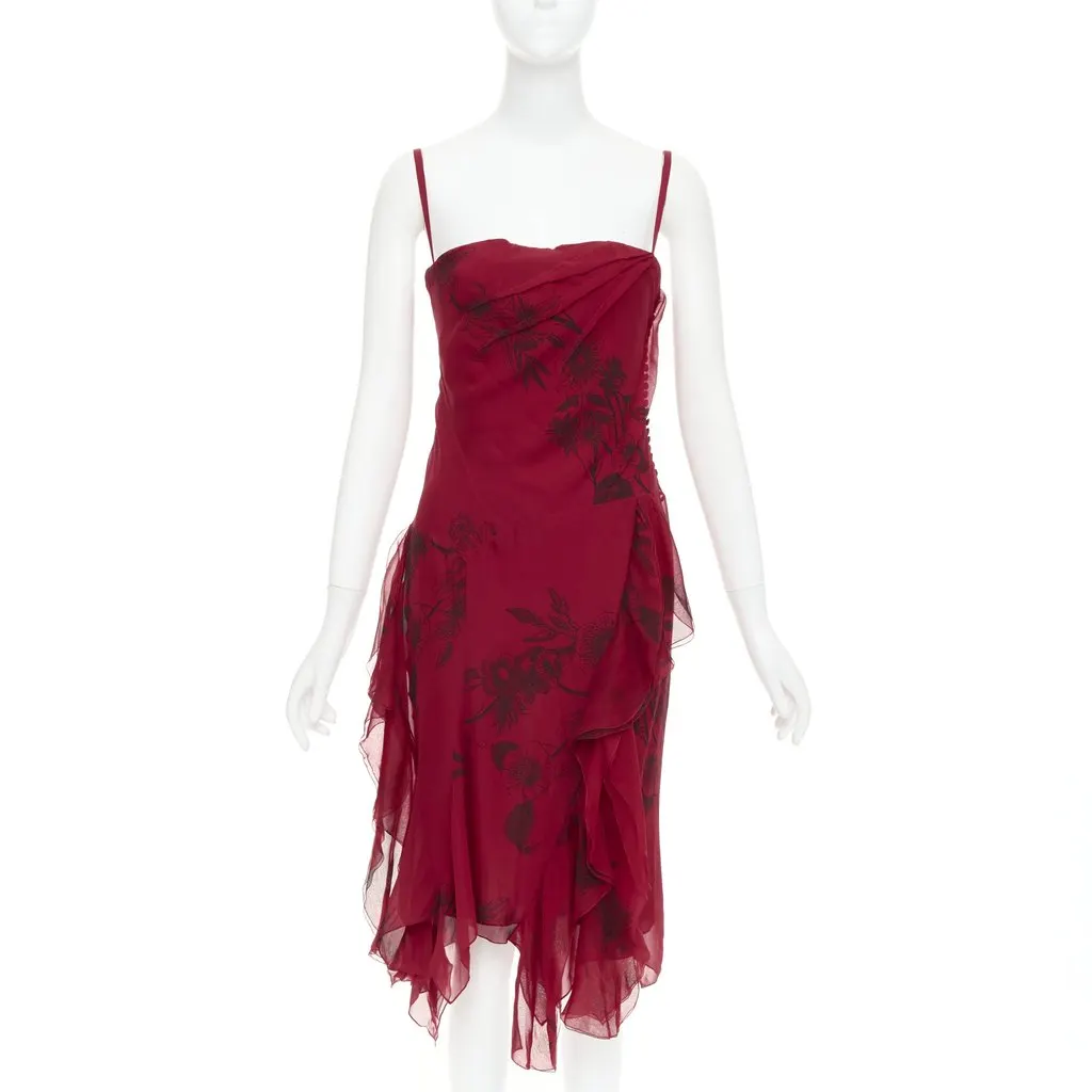 Dior Red Silk Dress Red Silk Never worn, with tag - Inside View