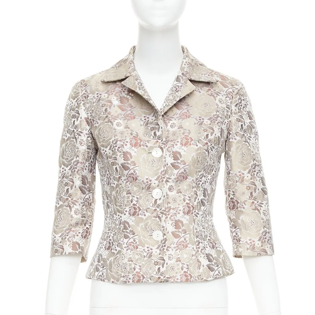 Dolce & Gabbana Beige Polyester Jacket Beige Polyester Very good - Front View