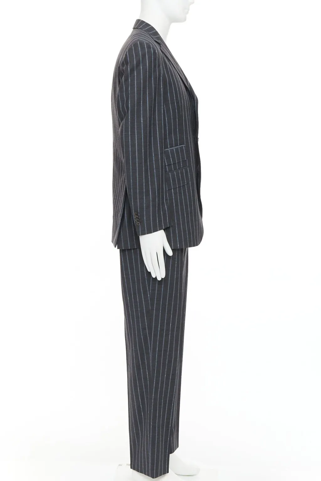 Etro Grey Wool Jacket Grey Wool Very good - Model View
