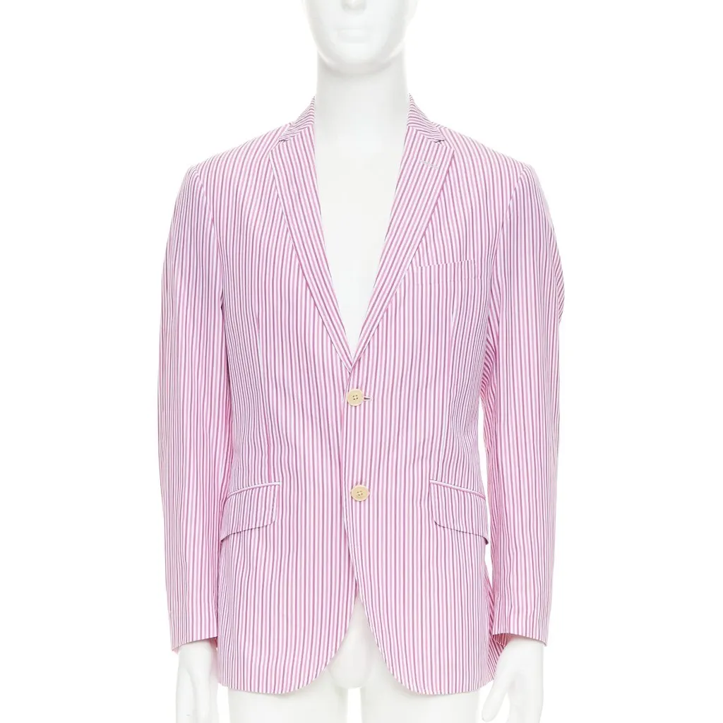 Etro Pink Cotton Jacket Pink Cotton Very good - Front View