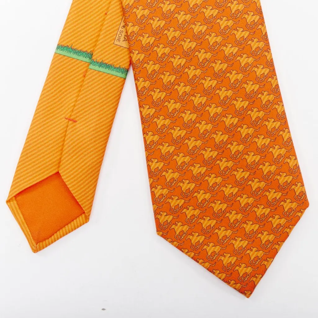 Hermès Orange Silk Ties Orange Silk Very good - Box View