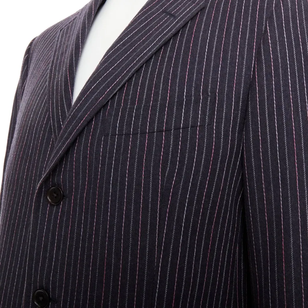 Etro Grey Wool Jacket Grey Wool Good - Back View