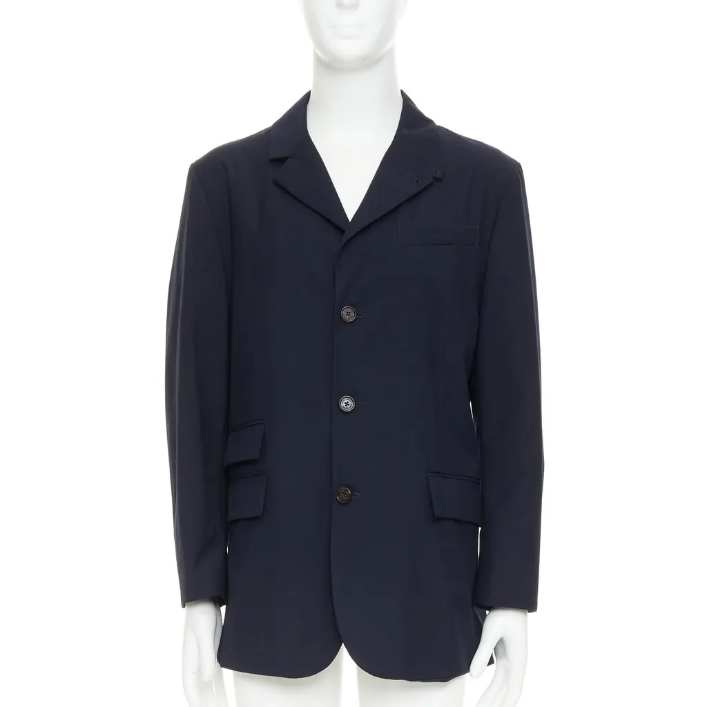 Ralph Lauren Navy Polyester Coat Navy Polyester Good - Front View