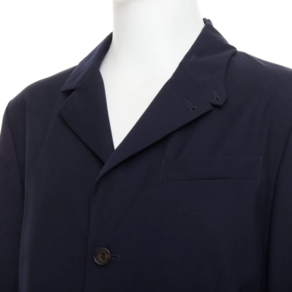 Ralph Lauren Navy Polyester Coat Navy Polyester Good - Back View