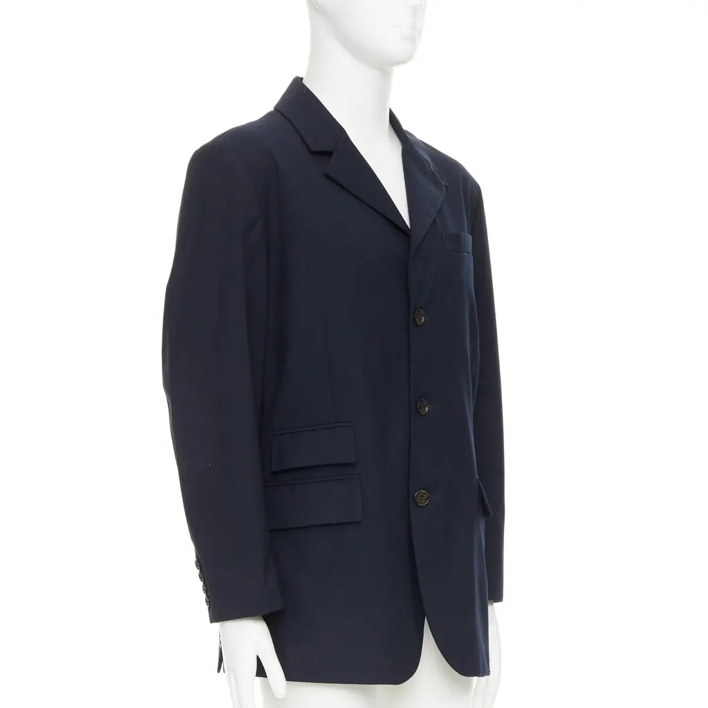 Ralph Lauren Navy Polyester Coat Navy Polyester Good - Inside View