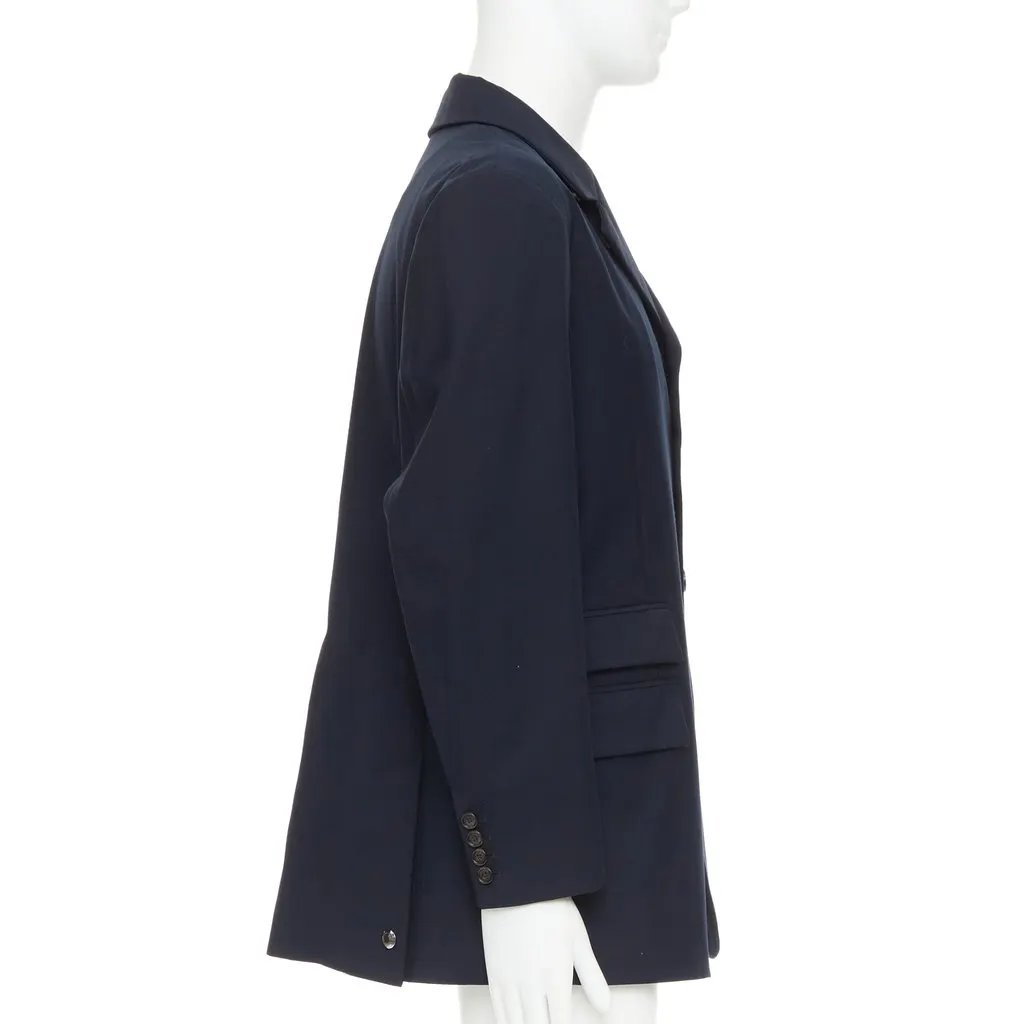 Ralph Lauren Navy Polyester Coat Navy Polyester Good - Model View