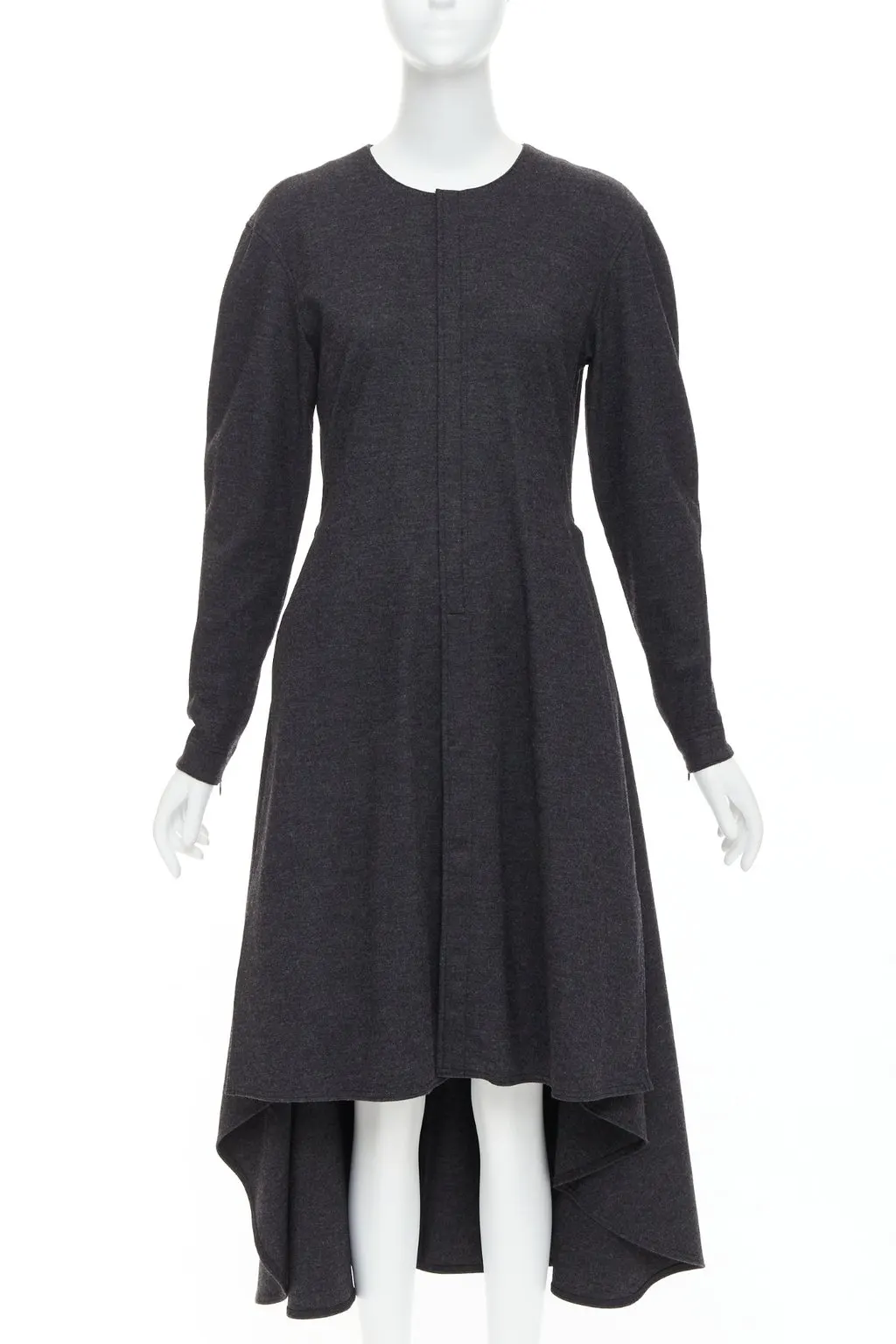 Celine Grey Wool Dress Grey Wool Very good - Front View