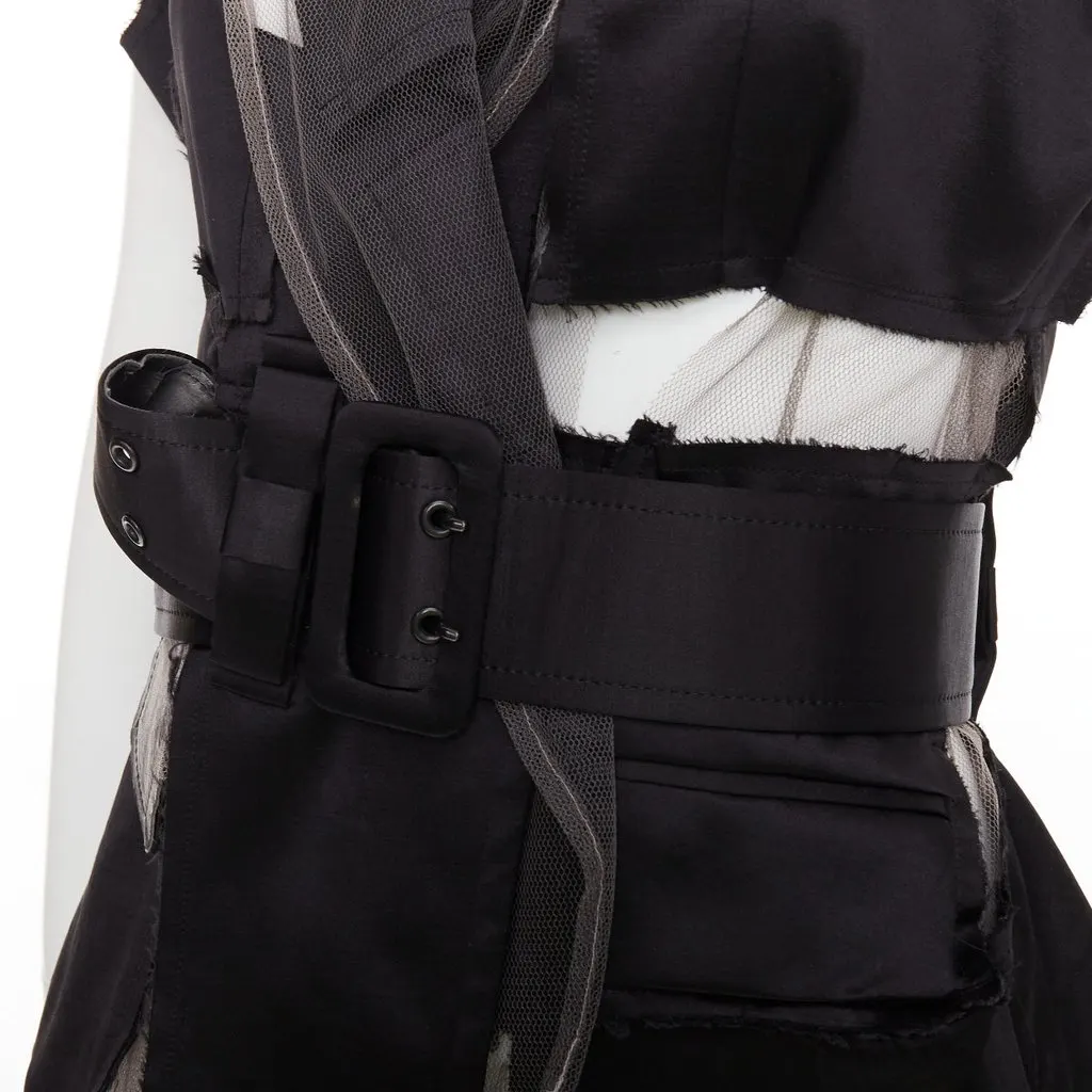 Comme Des Garcons Black Silk Top Black Silk Good - Back View