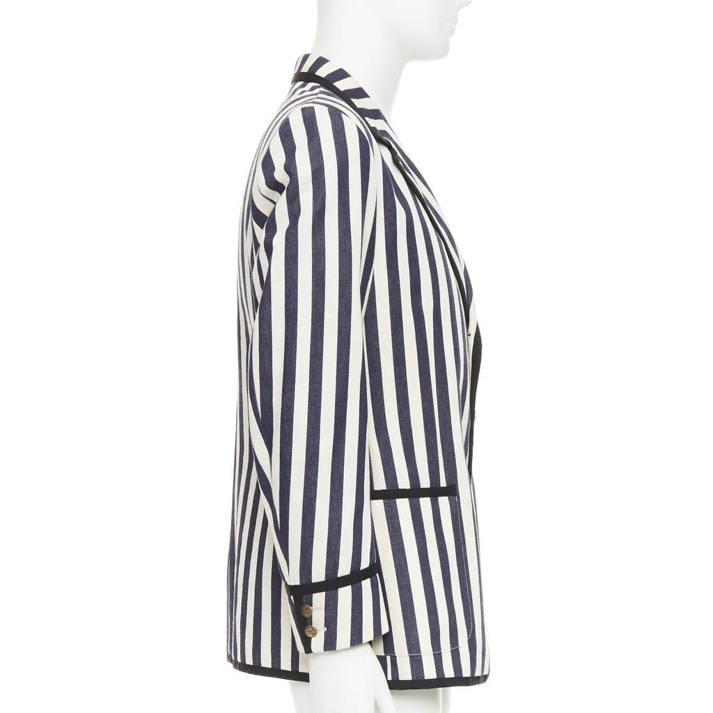 Gucci Navy Cotton Jacket Navy Cotton Very good - Model View