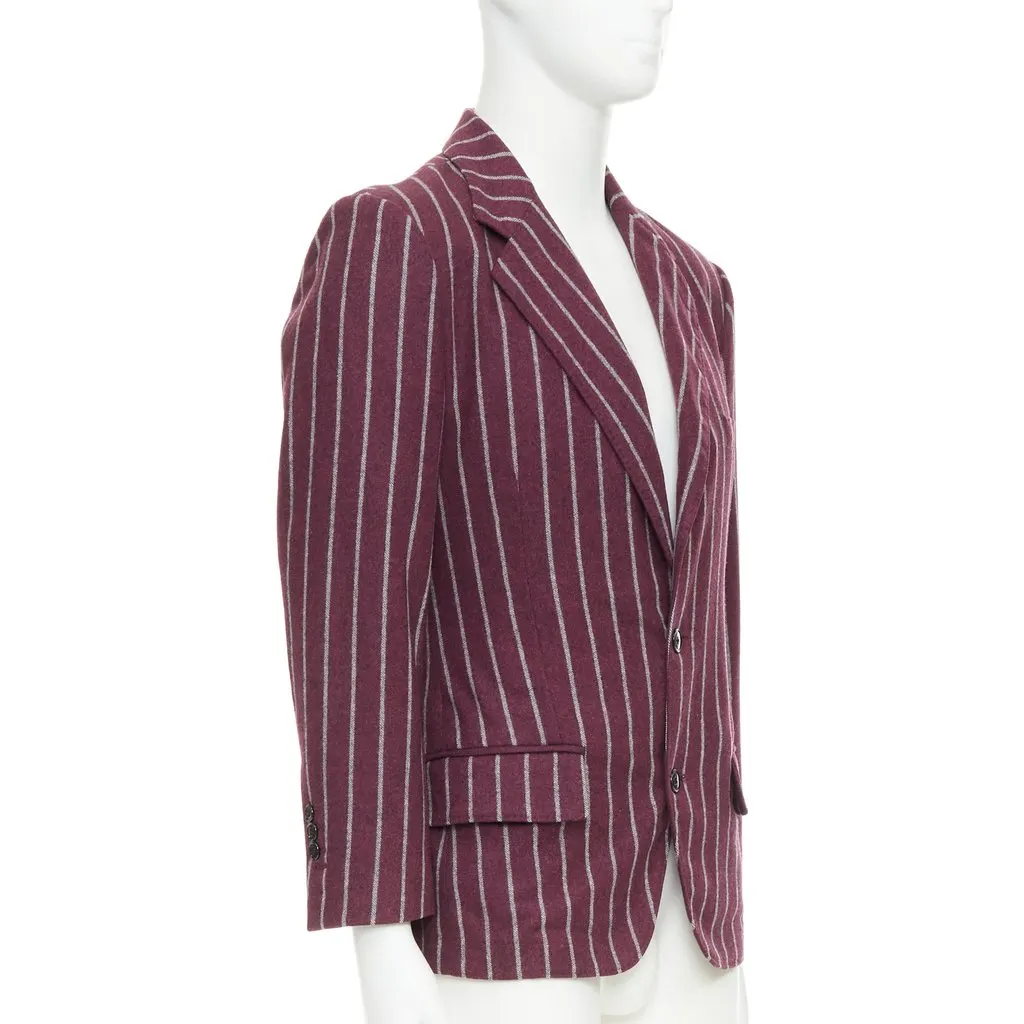 Dolce & Gabbana Burgundy Wool Jacket Burgundy Wool Very good - Inside View