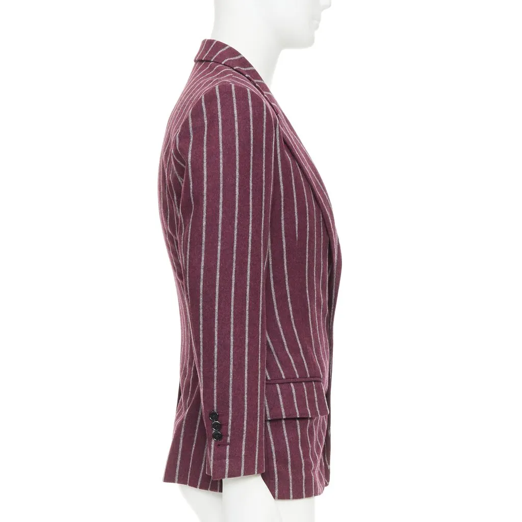 Dolce & Gabbana Burgundy Wool Jacket Burgundy Wool Very good - Model View