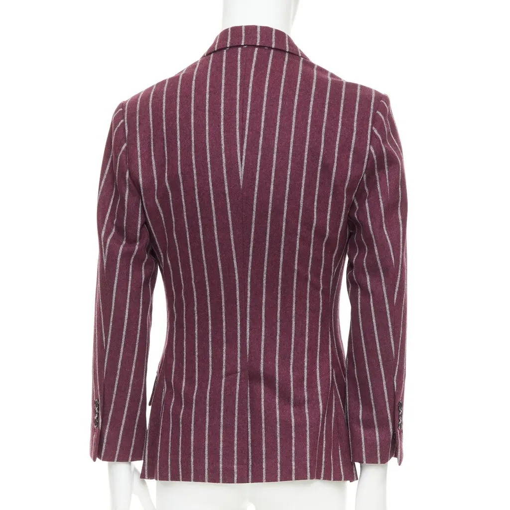 Dolce & Gabbana Burgundy Wool Jacket Burgundy Wool Very good - Box View