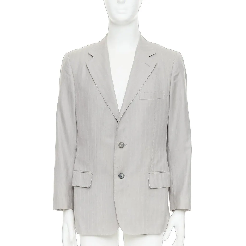 Gucci Grey Wool Jacket Grey Wool Fair - Front View