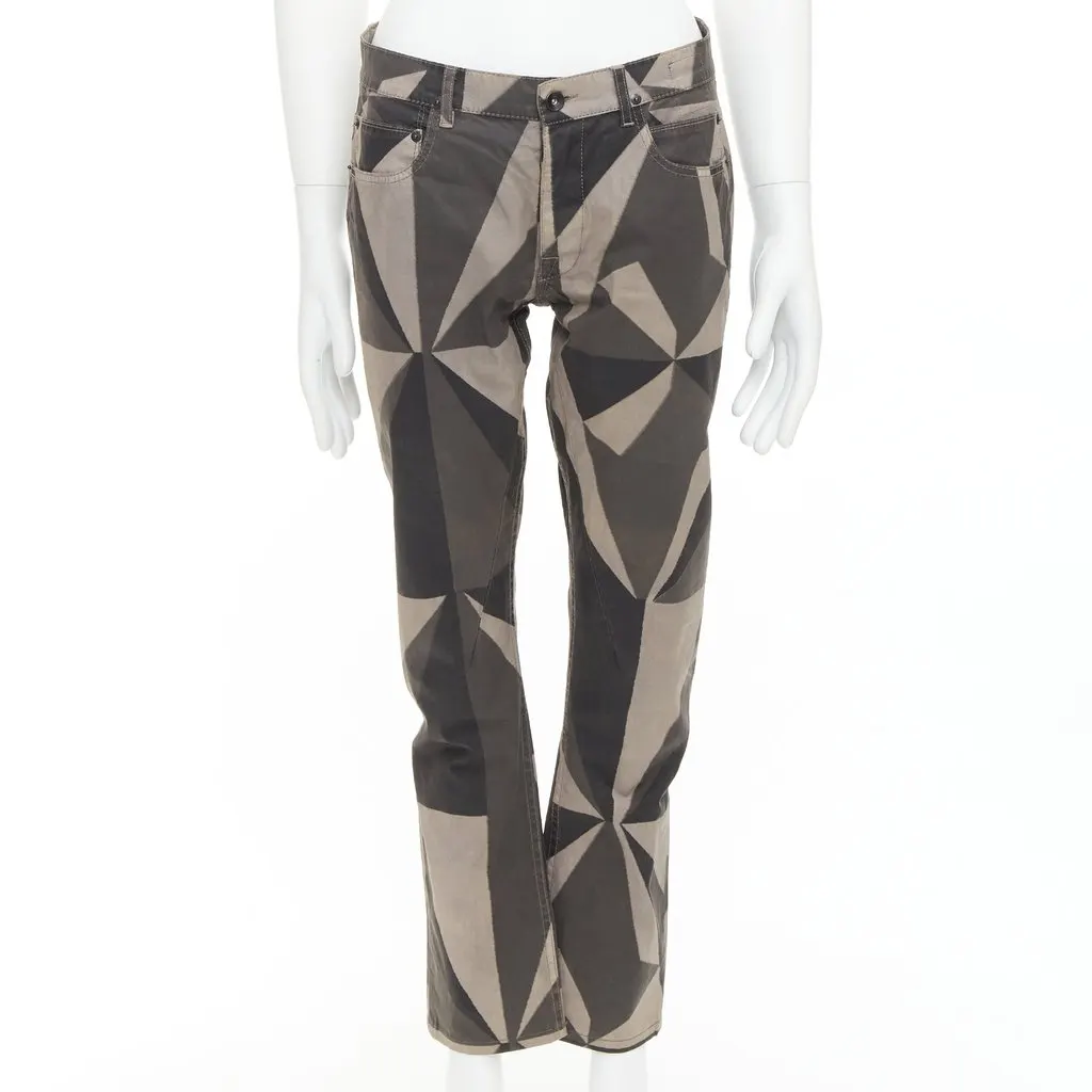 Rick Owens Island Geometric Detroit Khaki Cotton Fair - Front View