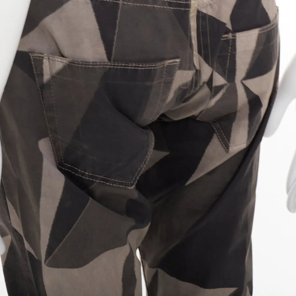 Rick Owens Island Geometric Detroit Khaki Cotton Fair - Back View