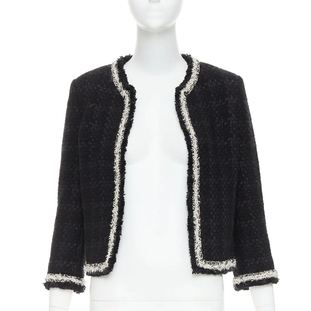Saint Laurent Navy Wool Jacket Navy Wool Very good - Front View