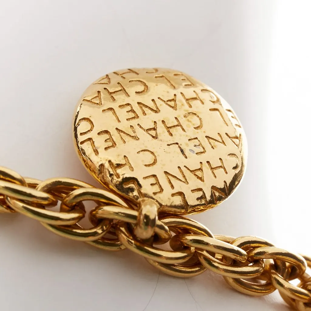Chanel Gold Metal Necklace Gold Metal Very good - Back View