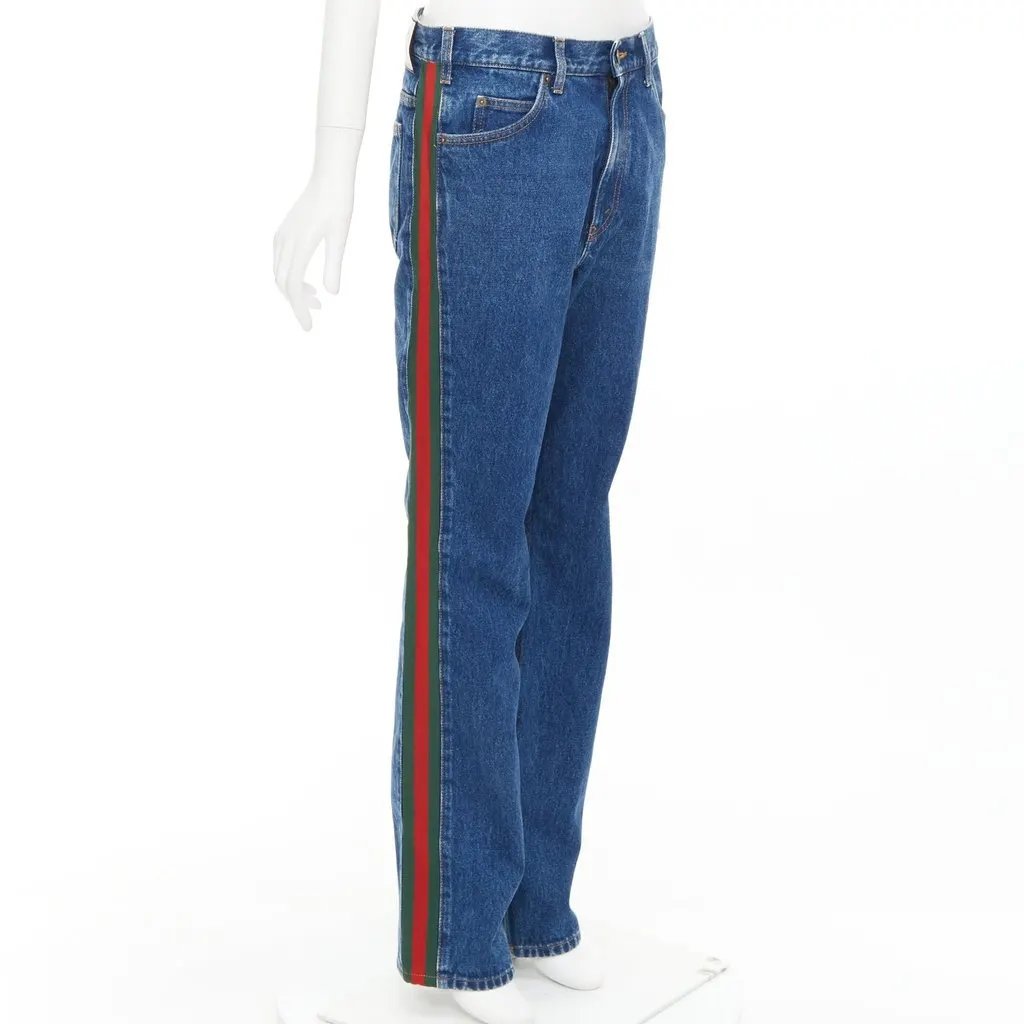 Gucci Blue Cotton Jeans Blue Cotton Very good - Front View