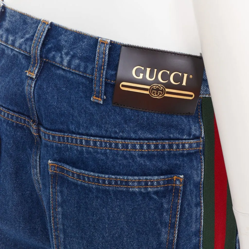 Gucci Blue Cotton Jeans Blue Cotton Very good - Back View