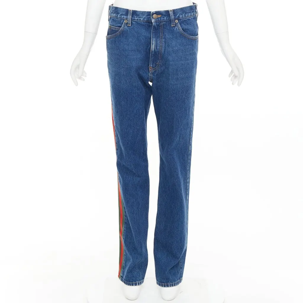 Gucci Blue Cotton Jeans Blue Cotton Very good - Inside View