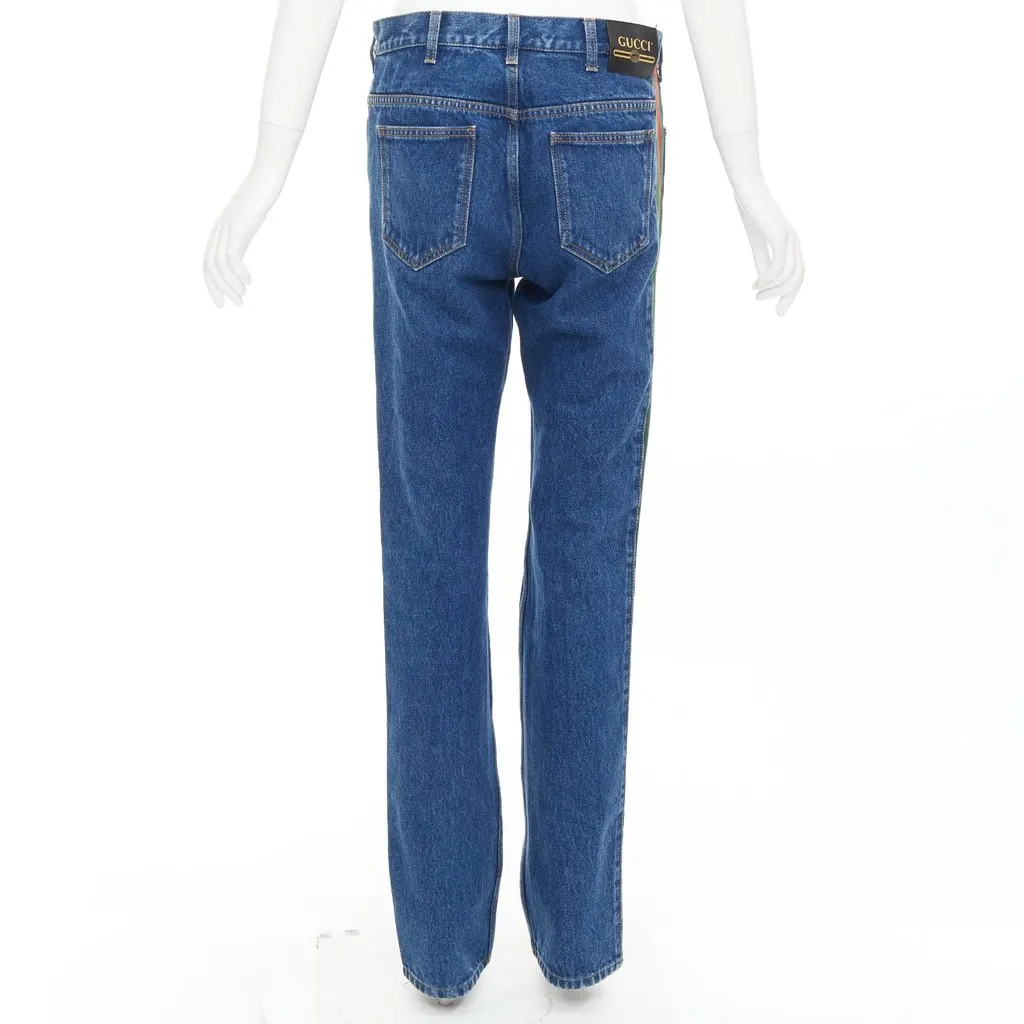 Gucci Blue Cotton Jeans Blue Cotton Very good - Box View