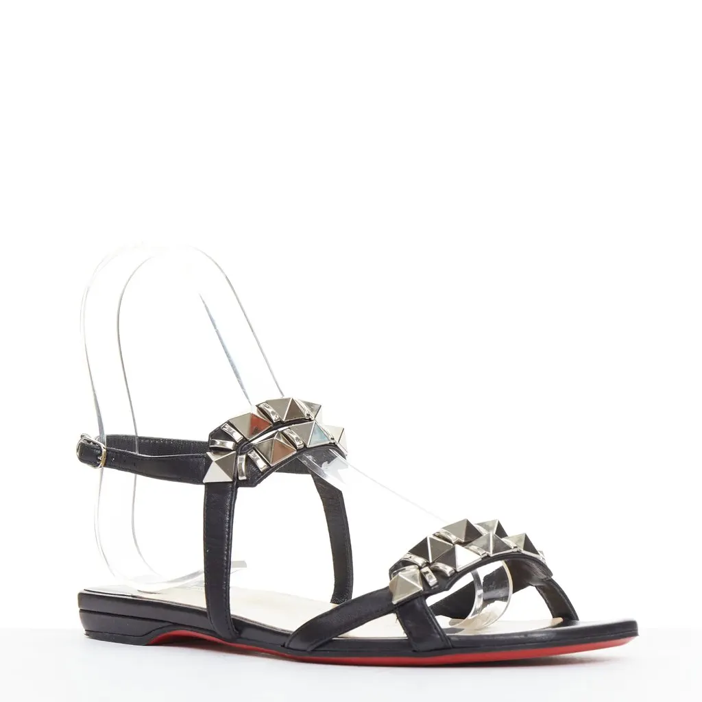 Christian Louboutin Galerietta Black Leather Good - Front View